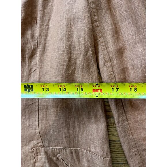 JENNI KAYNE Brown Linen Jacket Blazer Women's Size Small - Picture 8 of 9
